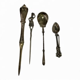 Group Of 4 Misc. Silver / Sterling Pieces