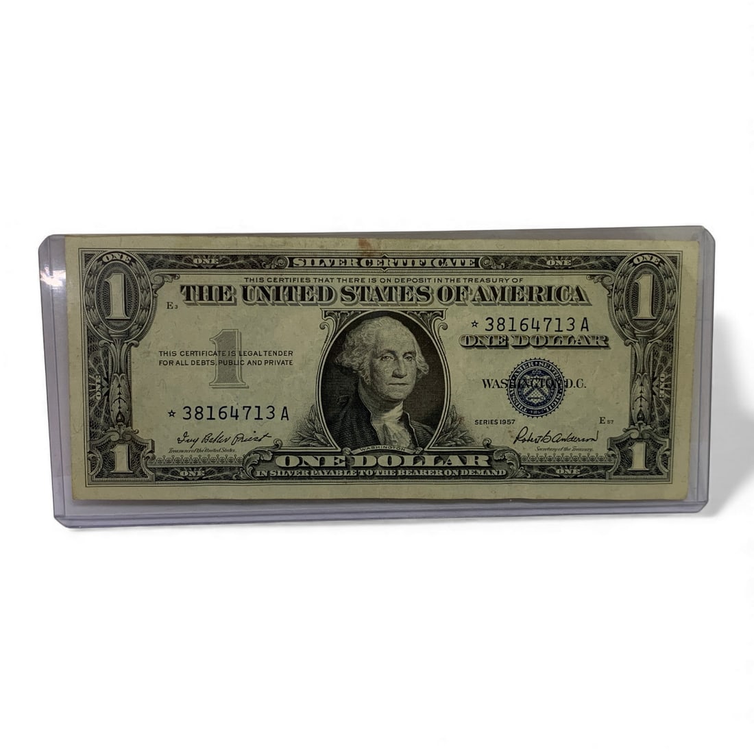 United States $1 Silver Certificate, 1957: Series Of 1957. Blue Seal.