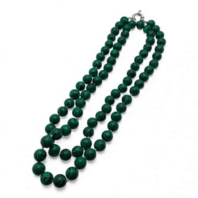 Green Malachite Beaded Necklace