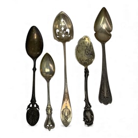 Group Of 5 Sterling Silver Spoons