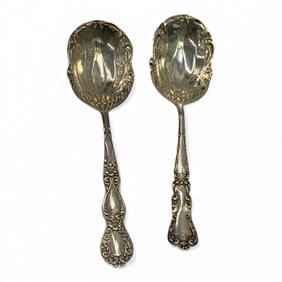 2 Sterling Silver Serving Spoons
