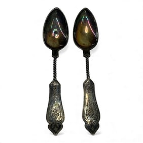 Pair Of Duhme Co. Sterling Silver Spoons