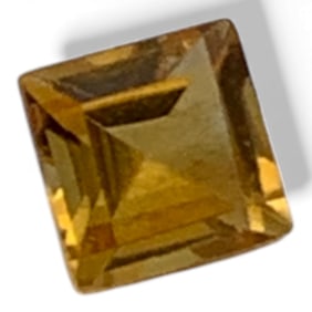 Faceted Orange Citrine Gemstone