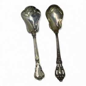 2 Sterling Serving Spoons Incl. Lunt Eloquence