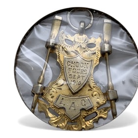 Hallmarked Sterling Silver 1910 Rowing Pendant