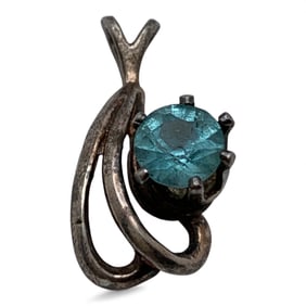 Silver & Blue Stone Pendant