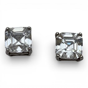 Sterling Silver & Clear Stone Earrings