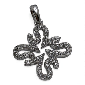 Sterling Silver Pendant With Clear Stones