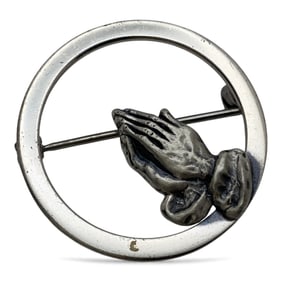 Sterling Silver Praying Hands Pin