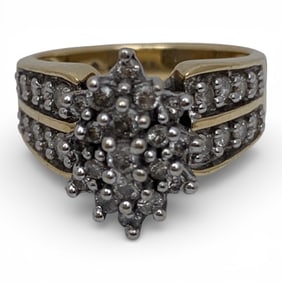 14k Yellow Gold & Diamond Ring