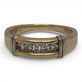 Men's 14k Yellow Gold & Diamond Ring