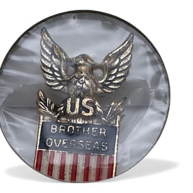 Sterling Silver Coro Brother Overseas Pin
