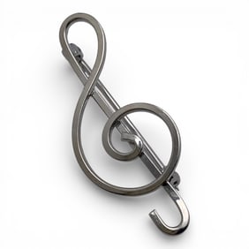 Sterling Silver Musical Note Pin