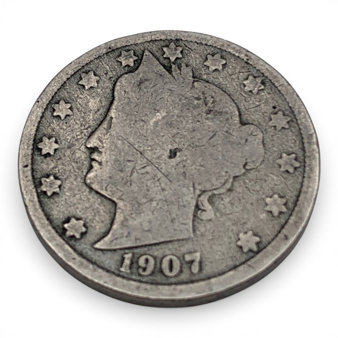 1907 Silver V Nickel (1 of 4)