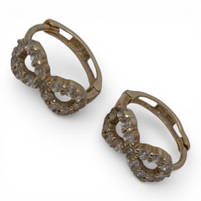 10k Yellow Gold & Diamond Earrings