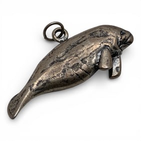Sterling Silver Manatee Pendant