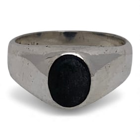 Sterling Silver Ring With Hard Stone
