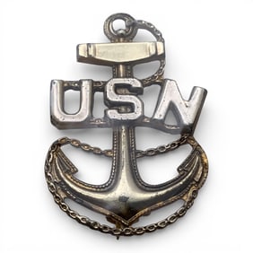 Sterling Silver Gold Tone U. S. Navy Pin