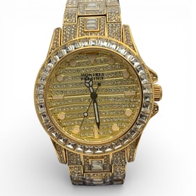 Men's Montres Prestige Gold Tone Wrist Watch