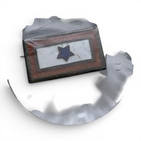 Sterling Silver Enameled Son In Service Pin