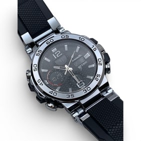 Men's Bursireou Silver Tone Wrist Watch