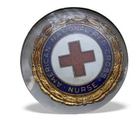 Sterling Silver Nat'l Red Cross Enameled Pin