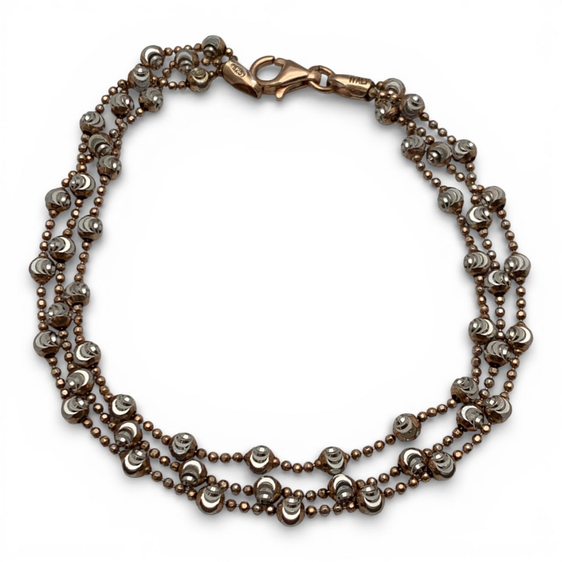 Sterling Silver Bracelet: Marked 925 - 7 1/8" Long - 6.6 Grams