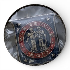 Sterling Silver War Service Legion Pin