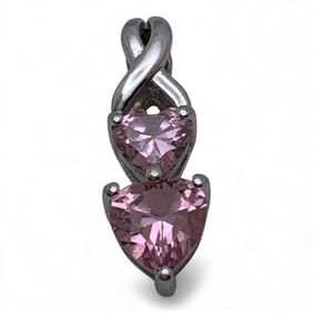 Sterling Silver & Pink Stone Pendant