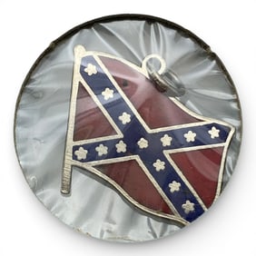 Sterling Silver Confederate Flag Pendant