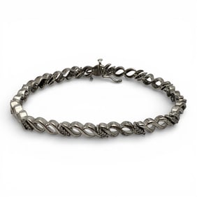 Sterling Silver Bracelet With Stones