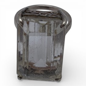 Sterling Silver & Clear Stone Ring