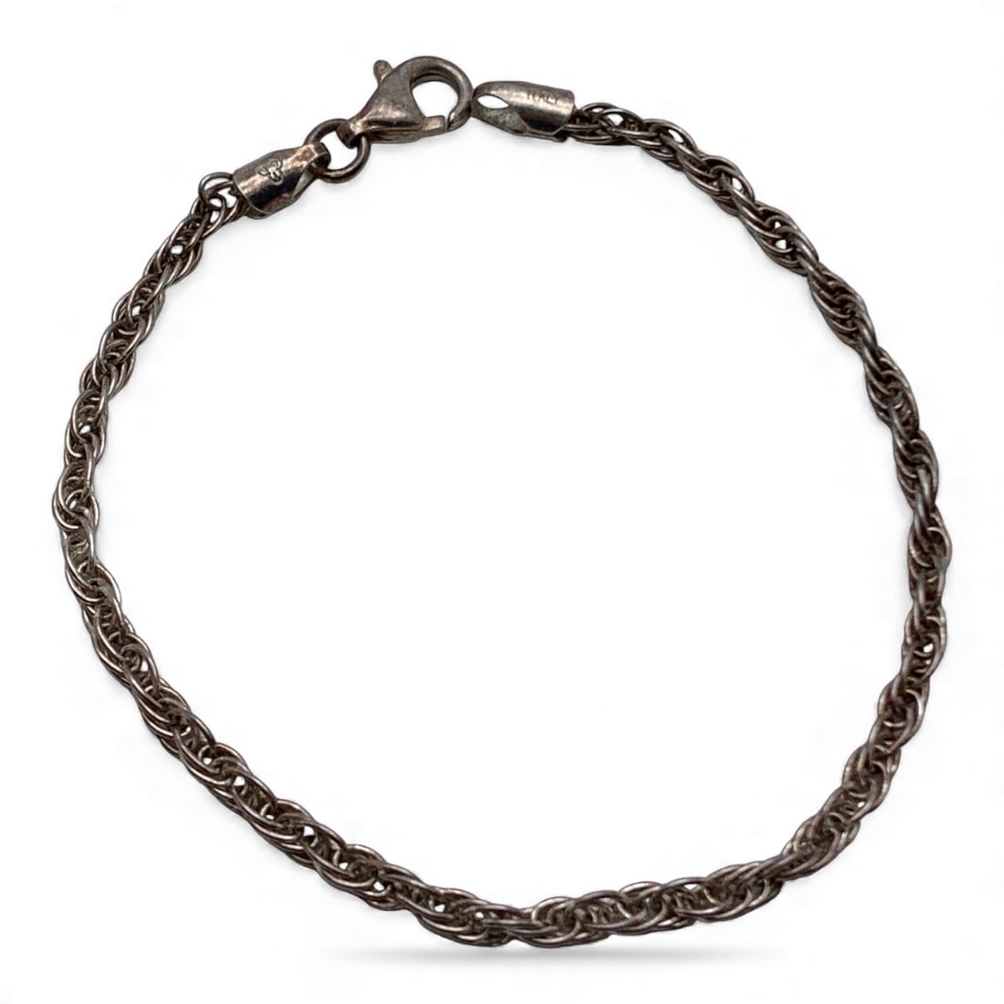 Sterling Silver Bracelet: Marked 925 - 7 3/8" Long - 3.9 Grams