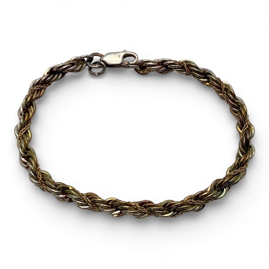 Sterling Silver Bracelet: Marked 925 - 7 1/2" Long - 13.9 Grams