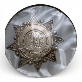 Sterling Silver British Order Of Garter Pendant