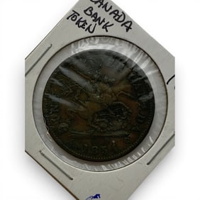 Large 1854 Canadian Bank Token