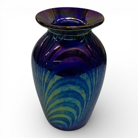 Iridescent Art Glass Vase