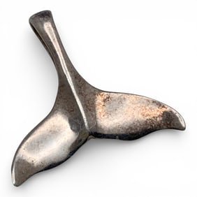 Silver Whale Tail Pendant