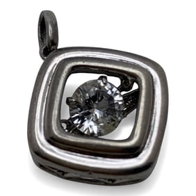 Sterling Silver & Clear Stone Pendant