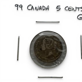 1899 Canadian Silver 5 Cents