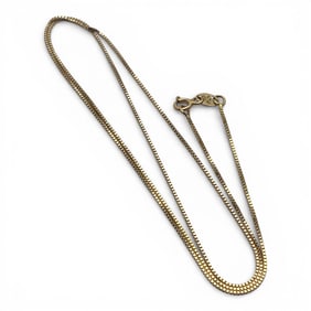 14k Yellow Gold Box Chain Necklace