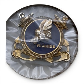 Sterling Silver U. S. Navy Pin, Seabees