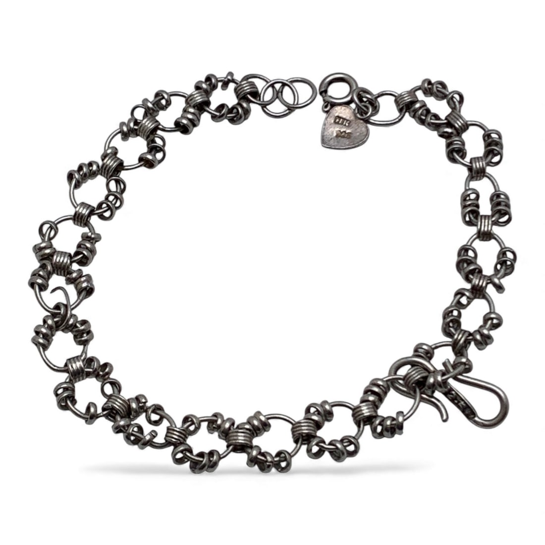 Sterling Silver Bracelet: Marked 925 - 7 3/4" Long - 9.6 Grams