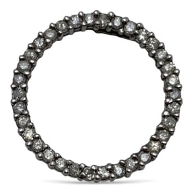 Sterling Silver & Clear Stone Pendant