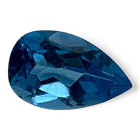 Faceted Blue Topaz Gemstone