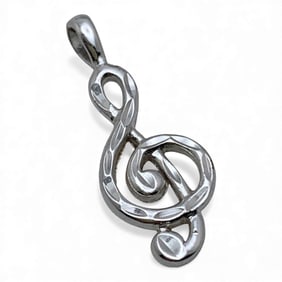 Sterling Silver Musical Note Pendant