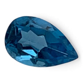 Faceted Blue Topaz Gemstone
