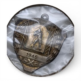 Sterling Silver 1945 Baseball Pendant