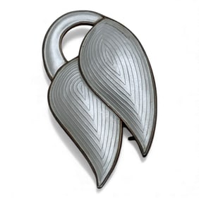 Sterling Silver Enameled Brooch