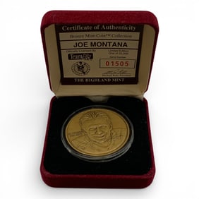 Bronze Mint Coin Of Joe Montana